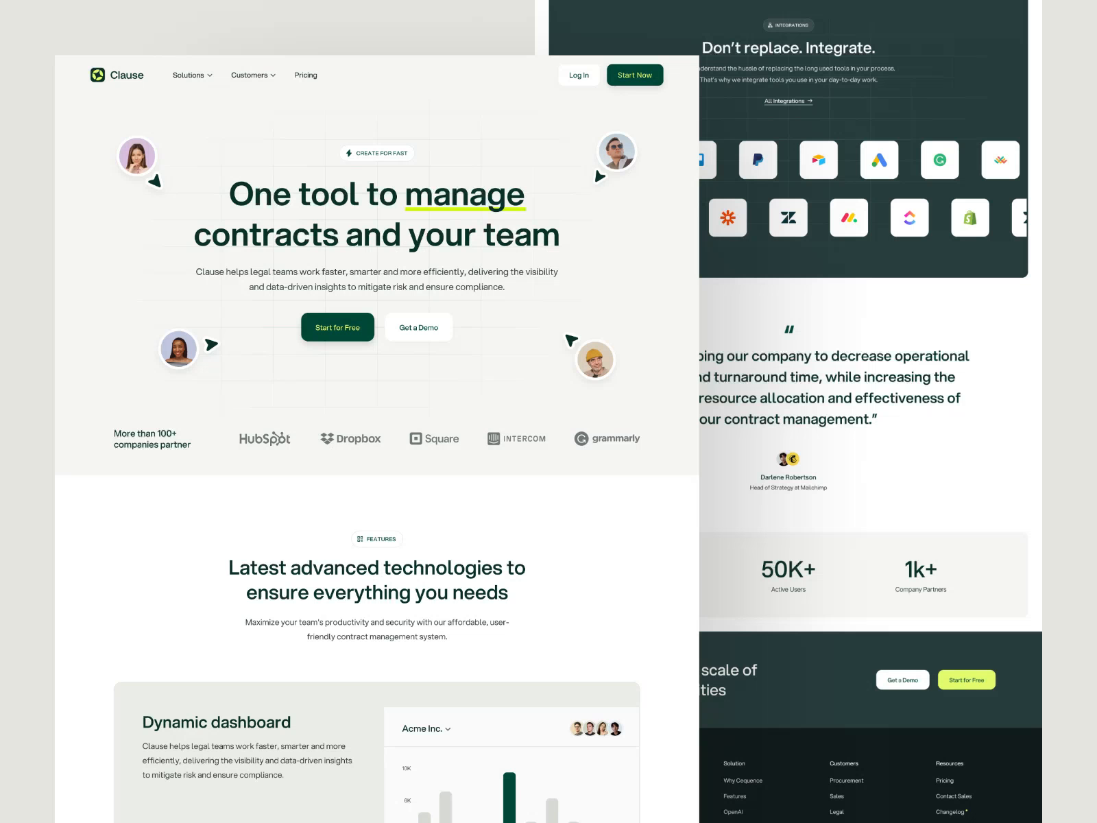 Example of Clause - Contract Management Landing Page