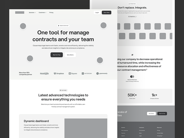 Clause - Contract Management Landing Page by Dipa UI/UX for Dipa ...