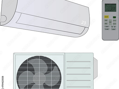 Air cooler conditioner cool vector illustration equipment