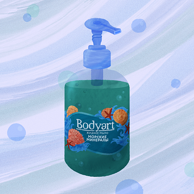 A bottle of soap design drawing illustration picture