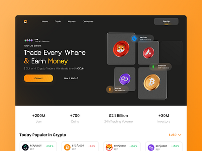 GCoin Cryptocurrency Exchange Ui Design bitcoin blockchain btc coin crypto crypto currency cryptocurrency exchange landing nft product design trade ui user experience user interface ux web design