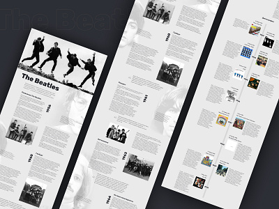 Longread for the History of The Beatles graphic design longread ui