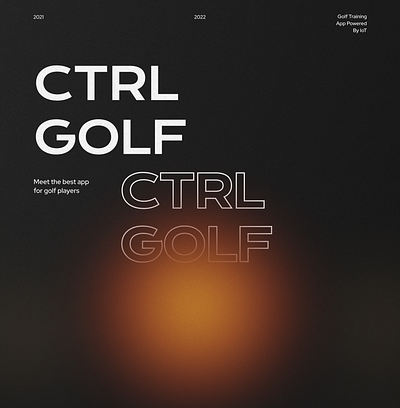 CTRL Golf – Training App Powered by IoT app design application design interaction design iot ui ux