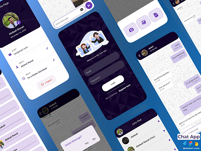 Chat Application chat app figma firebase flutter login page profile page