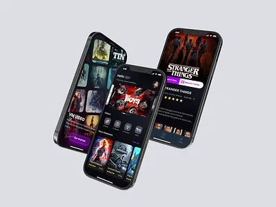 Movie Streaming App UI design animation branding graphic design logo motion graphics movie streaming app ui design ui ui design uiux user interface