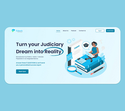 Landing Page for a Law Education Website | UI/UX Design app design design typography ui ux vector
