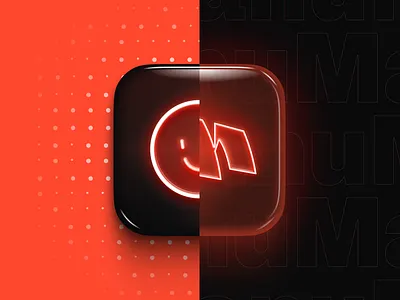 Icon Design fun glass graphic design icon orange smiley ui