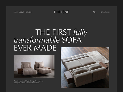 Furniture Web Site Design: Landing Page / Home Page UI ui