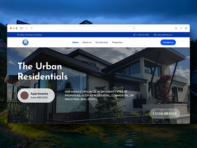 Real Estate Company Website agency design houses landing page landingpage real estate real estate company real estate company website ui ux web ui website