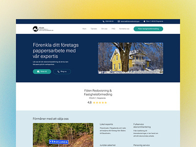 FÖLEN: Accounting and real estate agency branding design figma graphic design logo ui ux website design