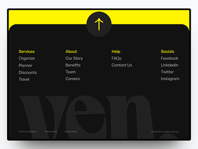 Ven - Website Footer Design branding community design footer graphic design landing page ui web design website