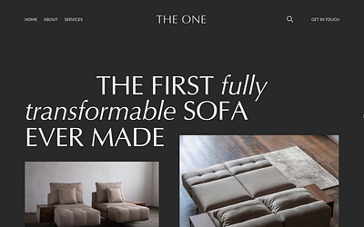 Furniture Web Site Design: Landing Page ui