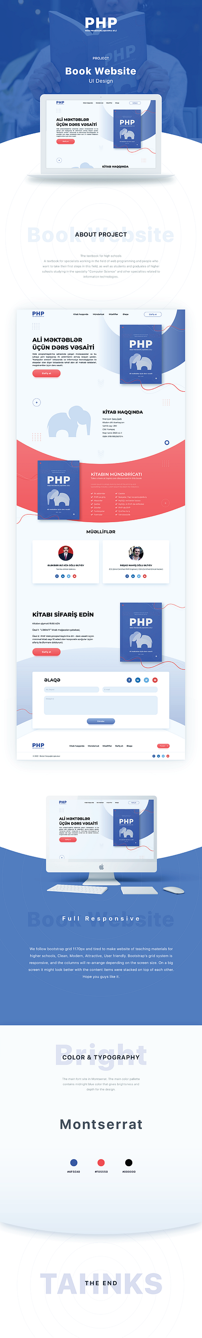 PHP Book - Website UI design azerbaijan baku book design php ui ux website
