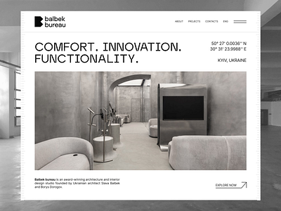 Balbek Bureau main page redesign ui