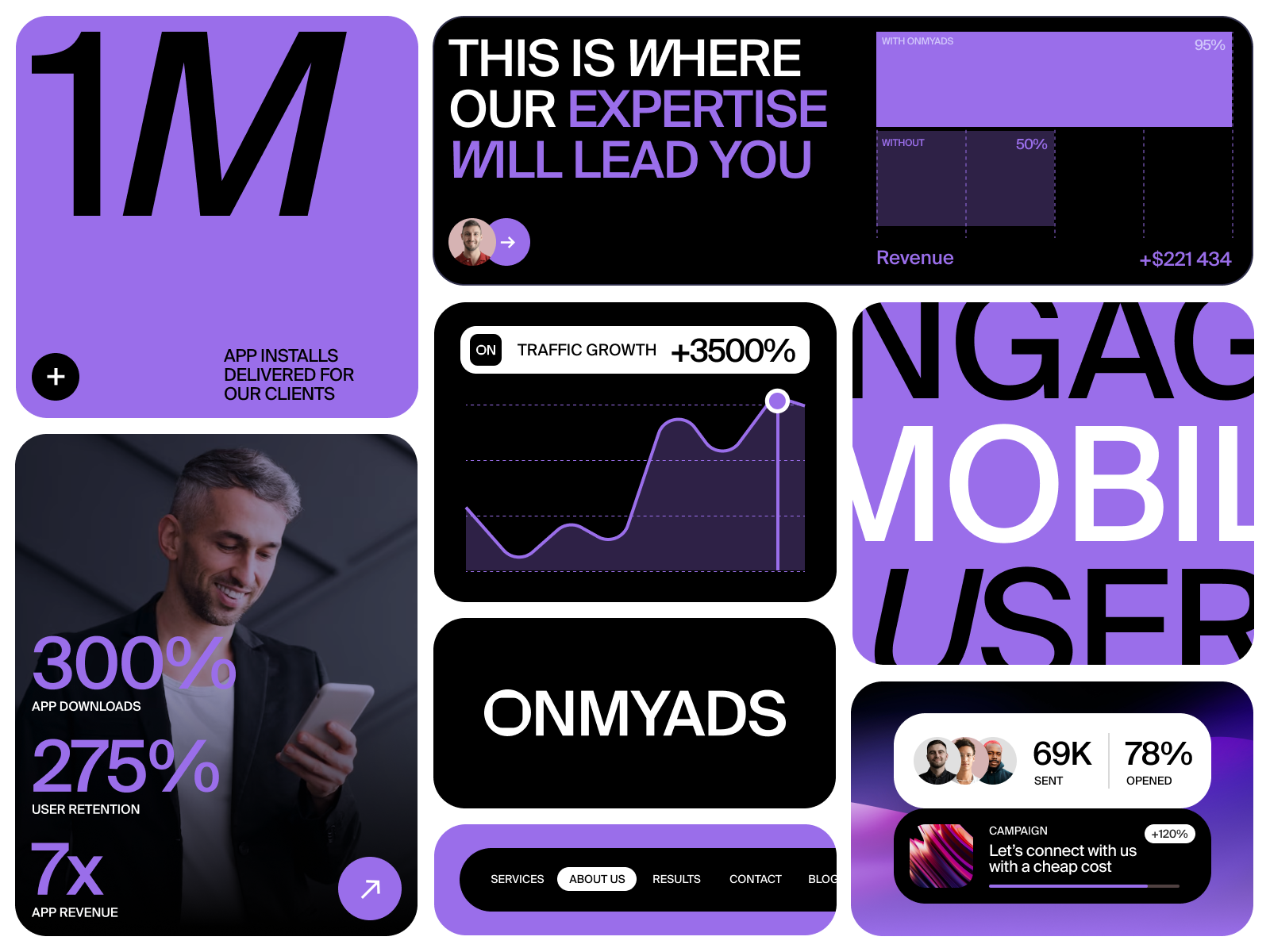 Onmyads Branding branding guidelines identity logotype uxui visual identity