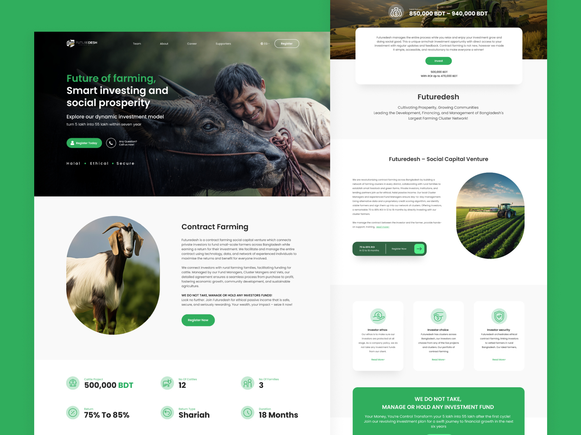 Example of Webflow Landing Page Design Service
