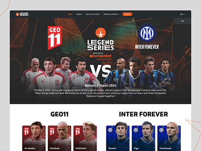 Legend Series branding design football landing legend ui ui design uiux