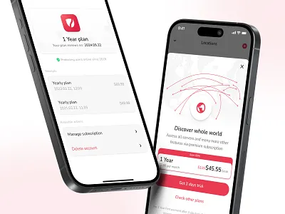 7VPN App Design 7vpn benchmark branding connection dark theme dashboard ios app landing locations mobile paywall protocol servers speedtest ui ux vpn