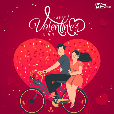 happy valentine's day banner ads branding design graphic design icon illustration logo vector