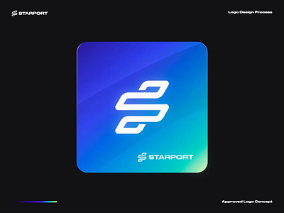 Starport Logo Design Process 3d animation blockchain branding crypto defi design fintech futuristic gradient icon identity lettering logo motion process saas sketches spline tech