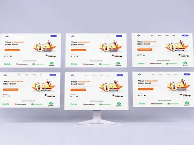 UI Website Education design education education website graphic design logo mockup typography ui uiux vector website