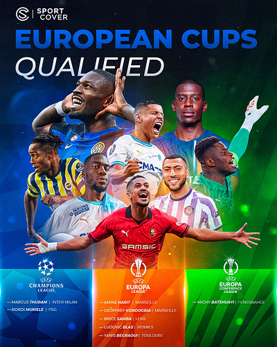 European cups qualification | Sport Cover athletics football gameday graphic design matchday poster design soccer