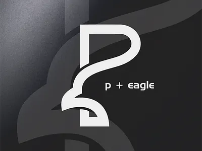p + eagle logo design eagle graphic design initialslogo logo monogram motion graphics p