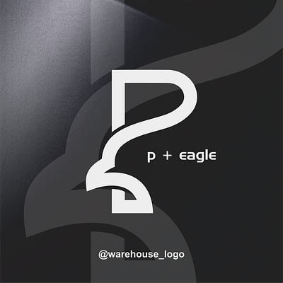 p + eagle logo design eagle graphic design initialslogo logo monogram motion graphics p
