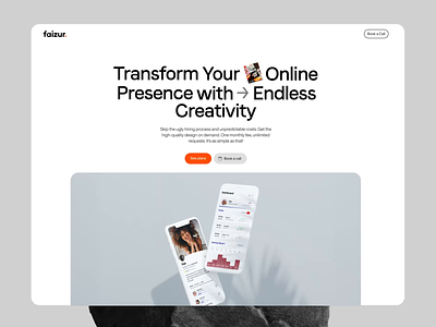 Website Redesign — Faizur design interface landing page personal portfolio typography ui user experience ux web web design website