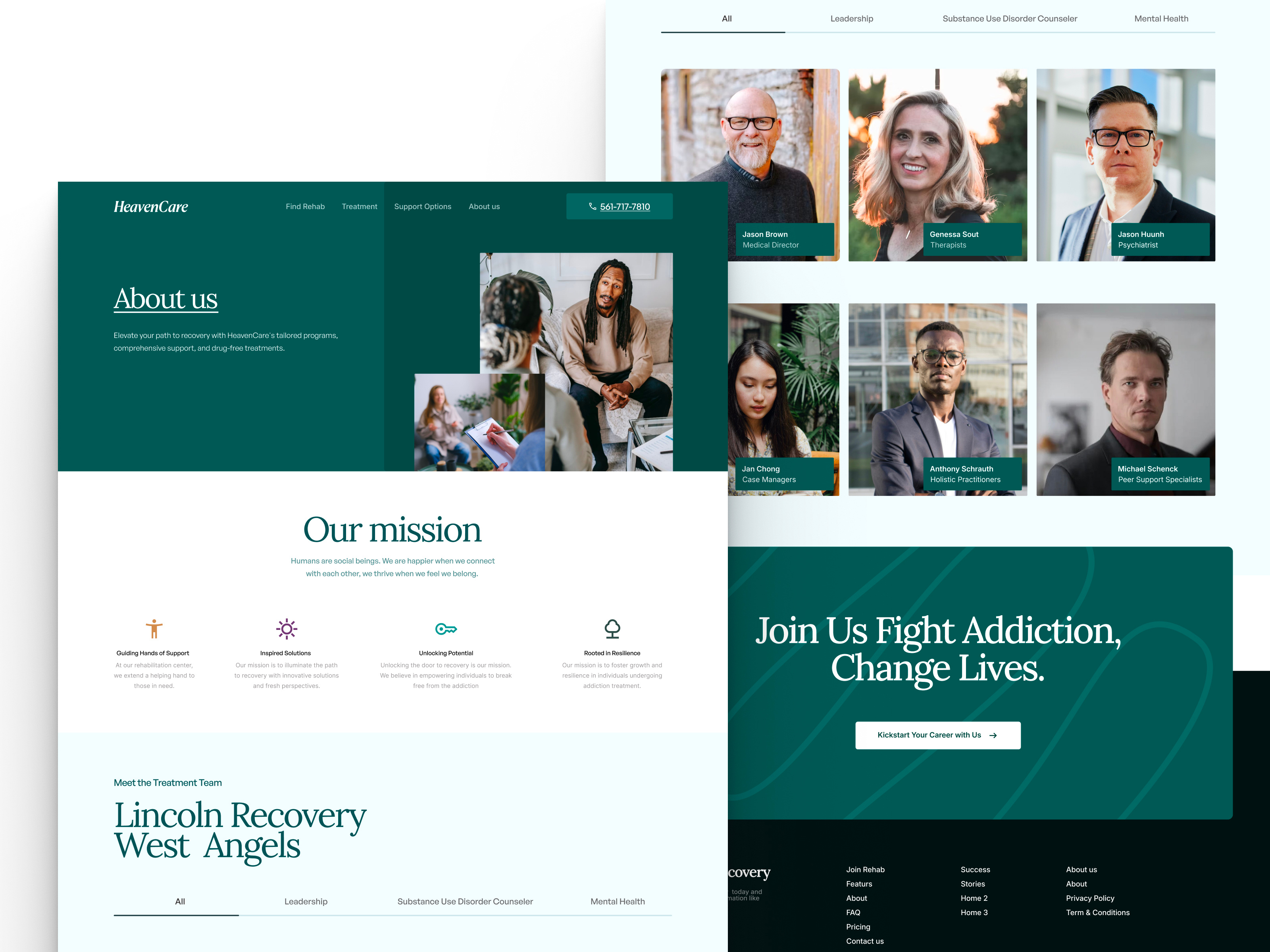 Heavencare /About us page app branding design graphic design illustration logo ui ux vector website