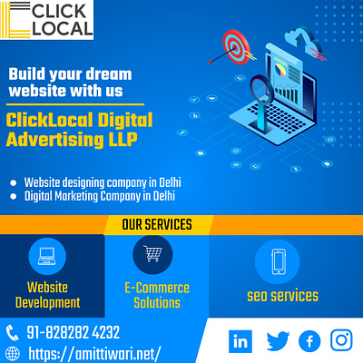 Rank #1 on Google with Delhi's Best SEO Services by ClickLocal design local seo mobile app designer user experience designer