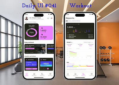 Daily UI #041 - Workout / Exercise daily ui day 041 desktop website exercise healthy activities homepage mobile app reports ui ux workout