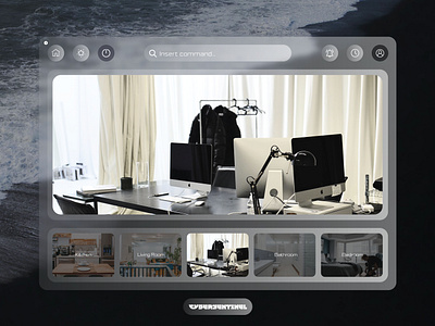 Monitor all your cams from your Apple Vision Pro apple vision pro cameras futuristic glassmorpism home security ui ux