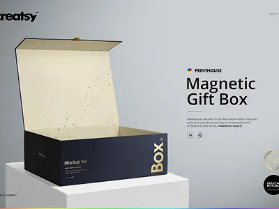 Magnetic Gift Box Mockup Set creatsy custom customizable design etsy magnetic gift box mockup set personalized print printable printed printing shop sublimated sublimation template
