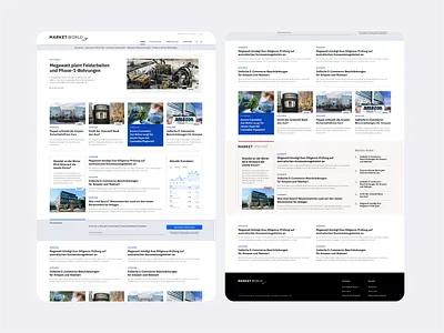 Stock Market News Homepage Design adobe xd companies exchange finance homepage landing page news stock market ui website design