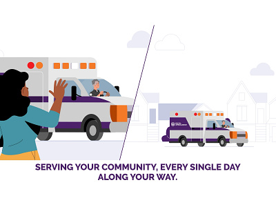 Royal Ambulance - Community 2d explainer 2danimation after effects ambulance animation community doctors explainer videos growth