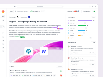 IssueFix™ - Document Collaboration dashboard design documentation issue track product design task management user interface ux web app web design web ui