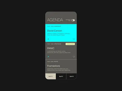 OFFF Festival App Concept animation app concept design mobile motion graphics ui ux