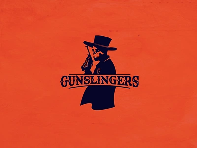 Gunslingers amo bullet dead death gun gunslingers hat illustration logo pistrol skull weapon