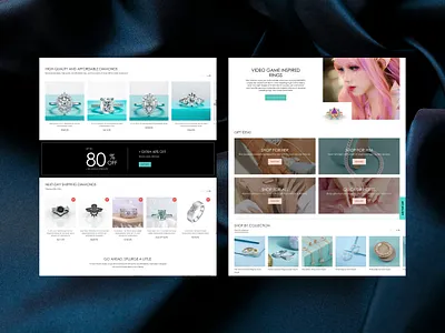 Evani Naomi | Website Optimization diamonds engagement graphic design jewelry ui ux web design website
