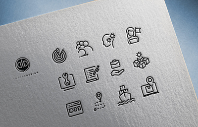 Small Iconset graphic design icons outlines vectors