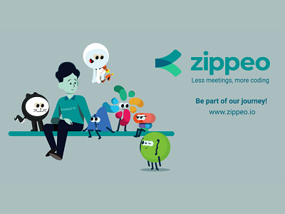 Zippeo - less meetings 2d explainer 2danimation after effects animation asana developers explainer videos programs tickets