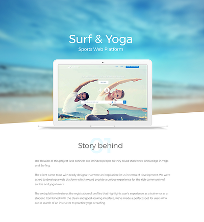 Surf & Yoga - Web platform ui ux web design website