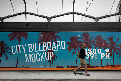 Sidewalk Billboard Mockup branding