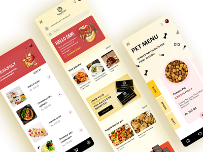 Restaurant Mobile App UI design branding case study design food app ui mobile app mobile app design restaurant app ui ux