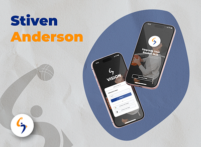 Get Started & Log In Page - VISION application basket branding dunk getstarted graphic design icon iphone login logo mobile muckup password skill sport training ui ux video vision