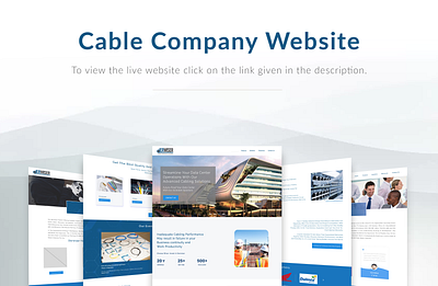 Cable/Wire Company Full Website Design cable company website fullwebsite graphic design it website ui websitedesign wholewebsite wire company website