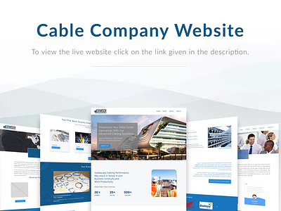 Cable/Wire Company Full Website Design cable company website fullwebsite graphic design it website ui websitedesign wholewebsite wire company website