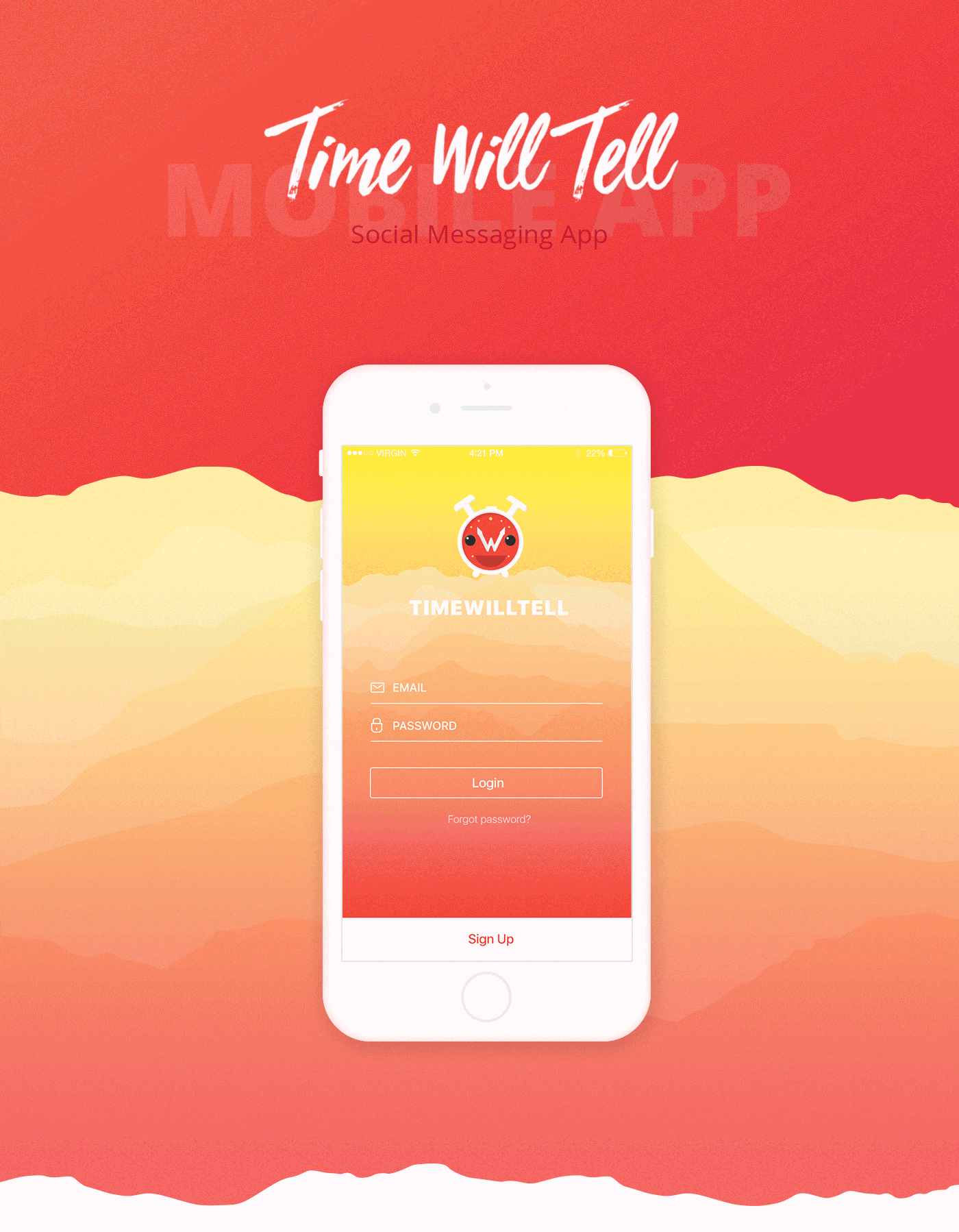 Time Will Tell - Social Messaging App app design illustration mobile ui ux