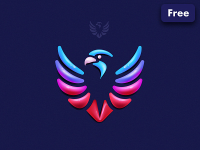 Eagle Vector Logo 3d eagle logo abstract abstract eagle branding colorful colorful eagle colors design eagle logo eagle wings flying eagle logo free freebie gradient eagle illustration logo vector